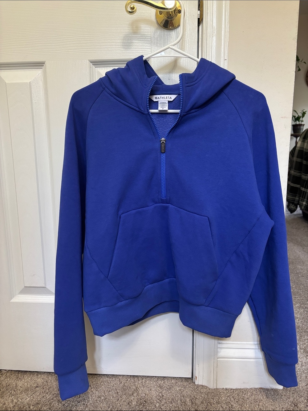 Athleta Women’s Small Purple 1/2-Zip Hooded Pullover